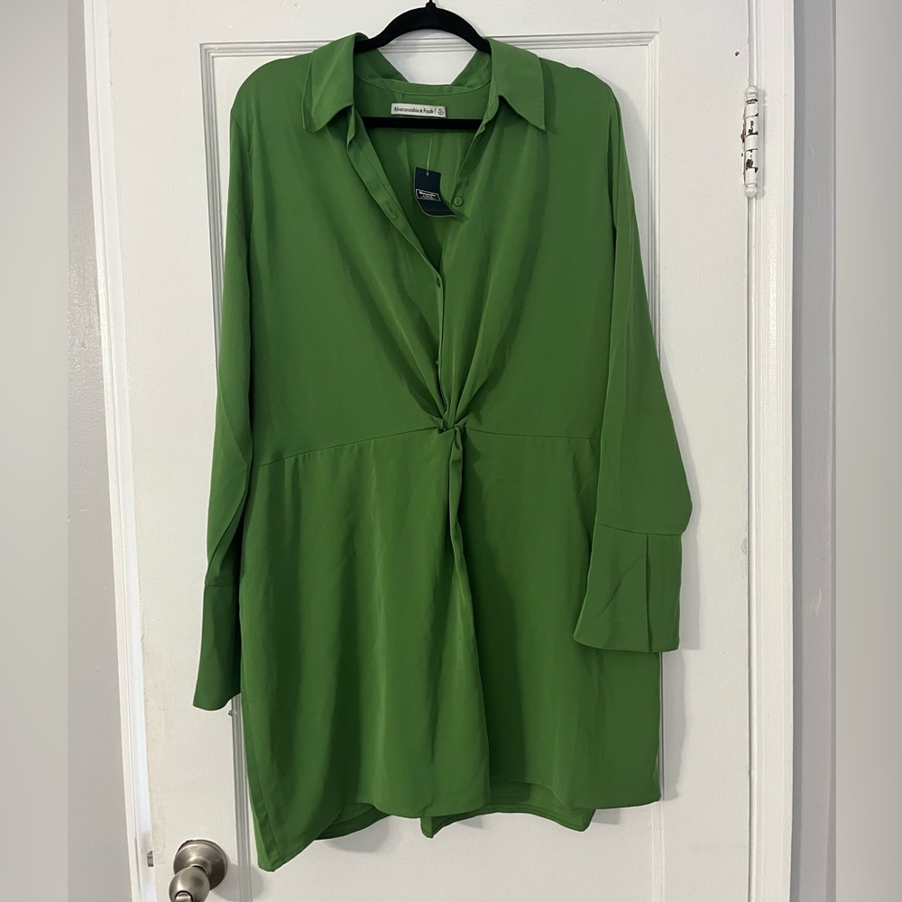 Abercrombie twist long sleeve shirt dress